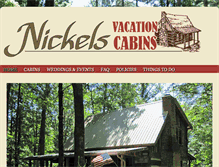 Tablet Screenshot of nickelsvacationcabins.com